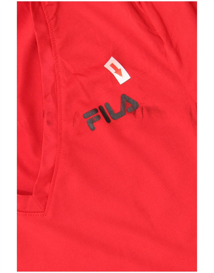 FILA Mens Top Long Sleeve XS Red Polyester