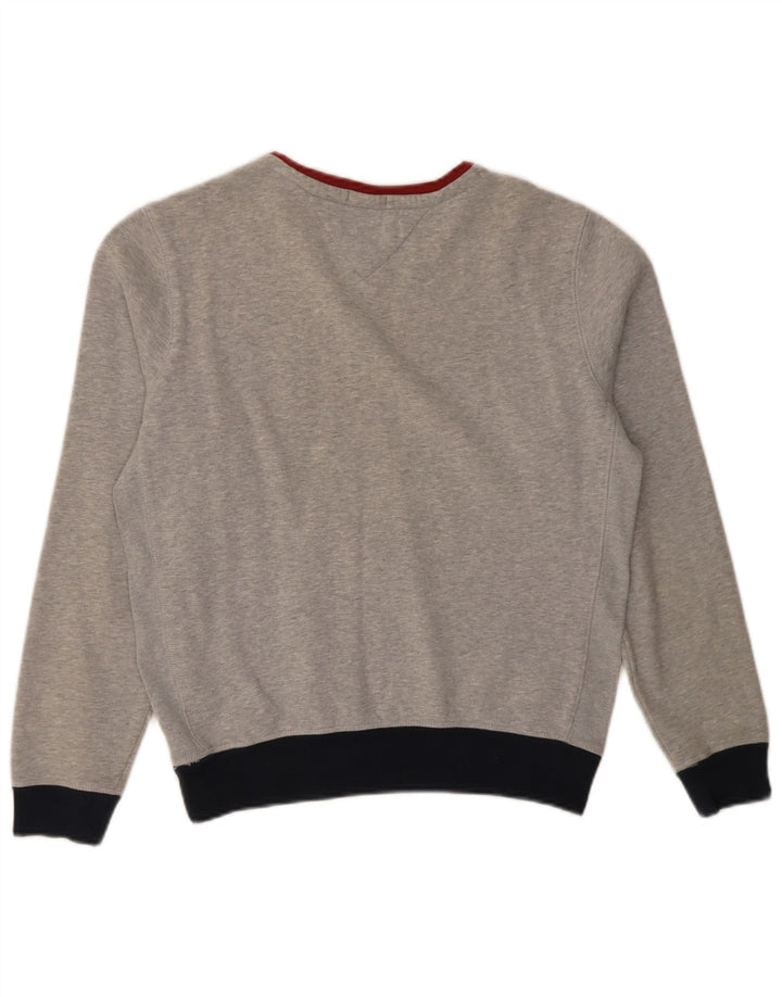 Tommy Hilfiger Womens Graphic Sweatshirt Jumper UK 10 Small Grey