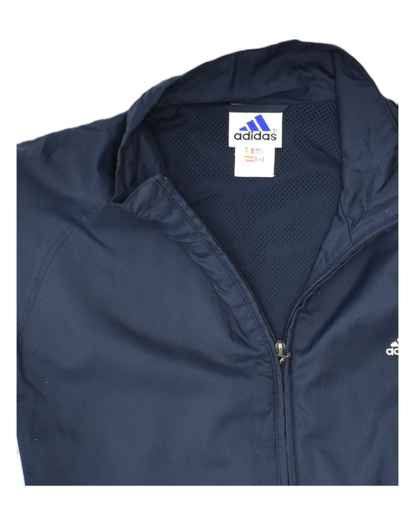 ADIDAS Boys Tracksuit Top Jacket 15-16 Years Navy Blue Colourblock | Vintage Adidas | Thrift | Second-Hand Adidas | Used Clothing | Messina Hembry 