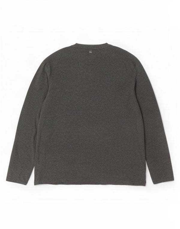 Mountain Warehouse Mens Top Long Sleeve 2XL Grey Cotton