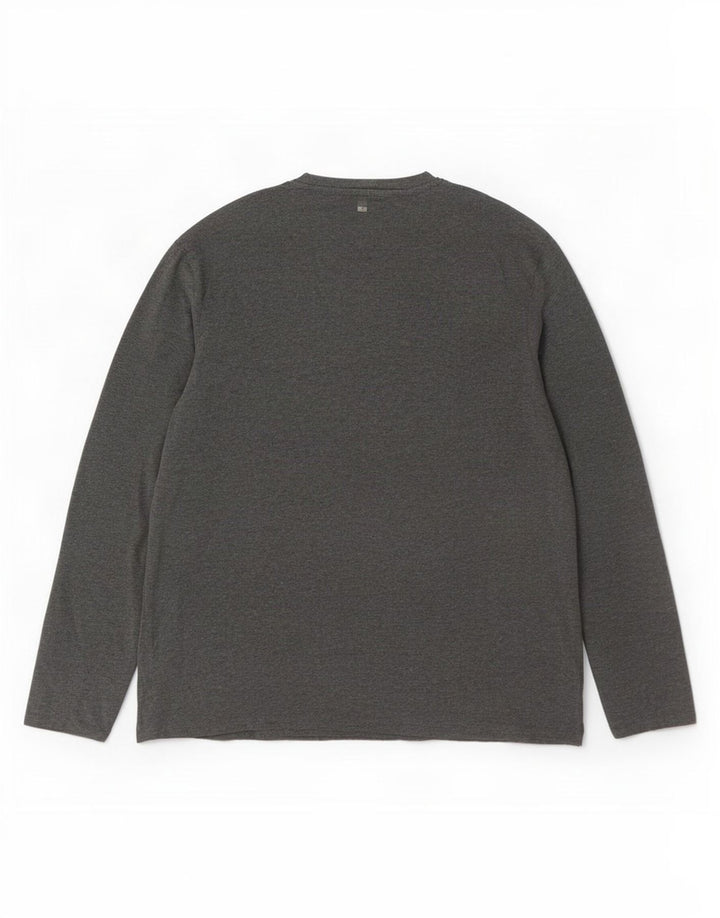 Mountain Warehouse Mens Top Long Sleeve 2XL Grey Cotton