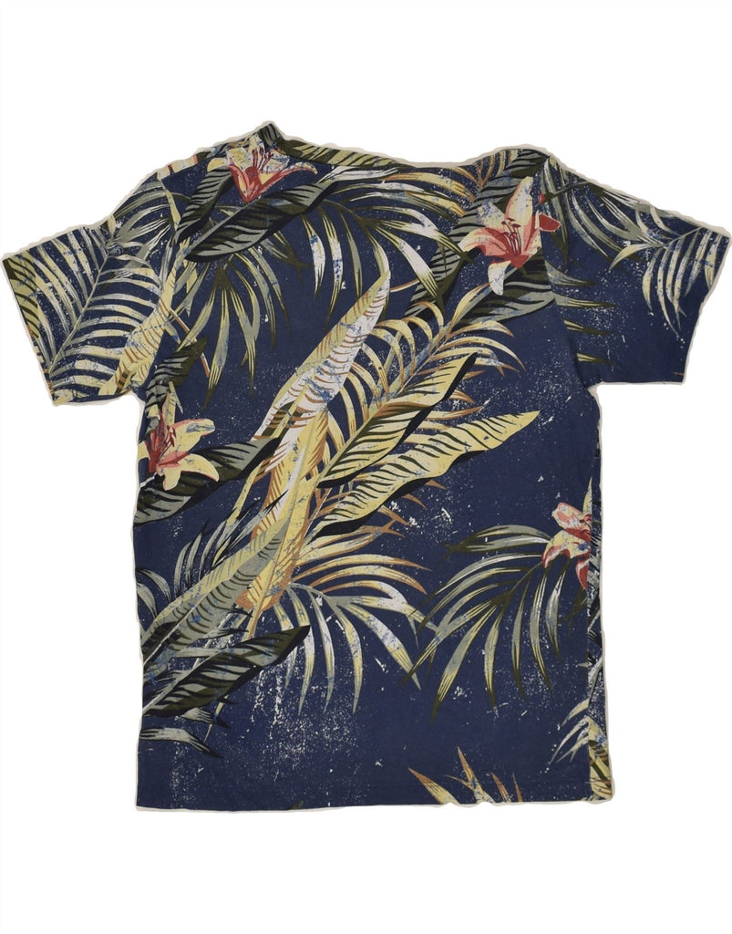 JACK & JONES Boys Graphic T-Shirt Top 11-12 Years Navy Blue Floral Cotton | Vintage Jack & Jones | Thrift | Second-Hand Jack & Jones | Used Clothing | Messina Hembry 