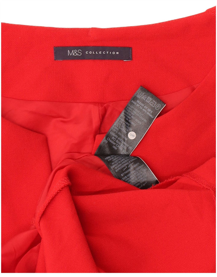 Marks & Spencer Womens Sheath Dress UK 14 Large Red Polyester