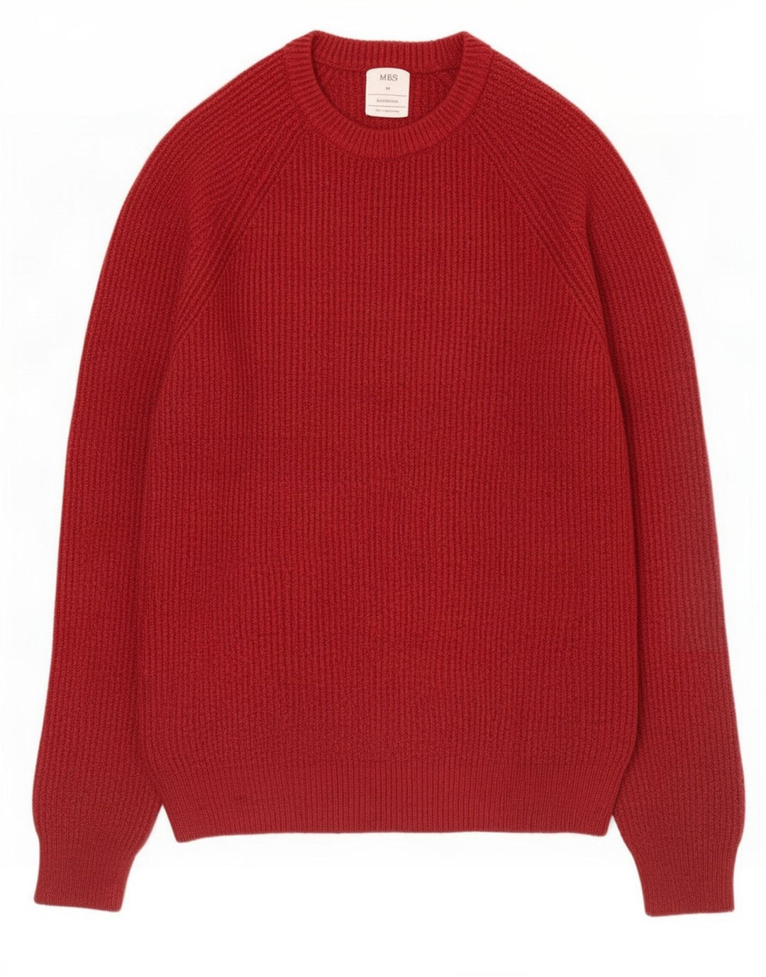 Marks & Spencer Mens Crew Neck Jumper Sweater Medium Red Polyamide