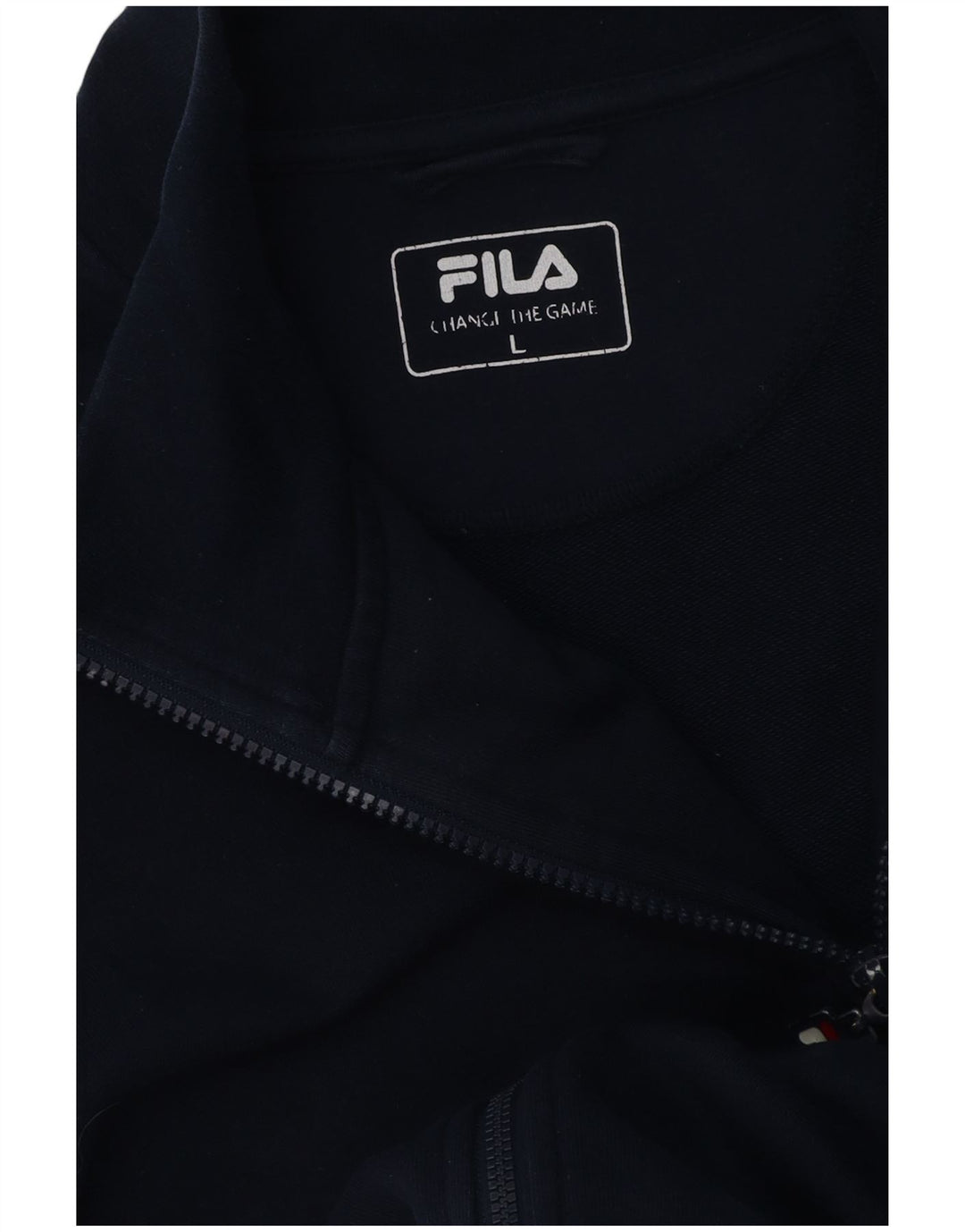 Fila Mens Tracksuit Top Jacket Large Navy Blue Striped