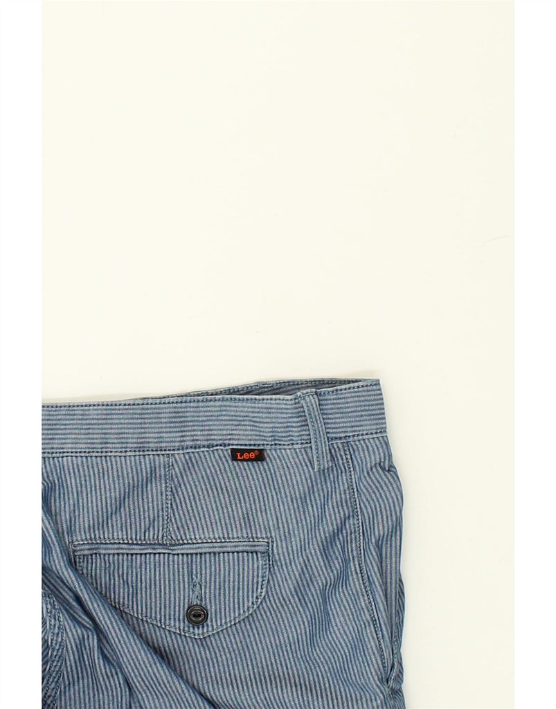 LEE Mens Slim Chino Trousers W31 L32 Navy Blue Striped Cotton | Vintage Lee | Thrift | Second-Hand Lee | Used Clothing | Messina Hembry 