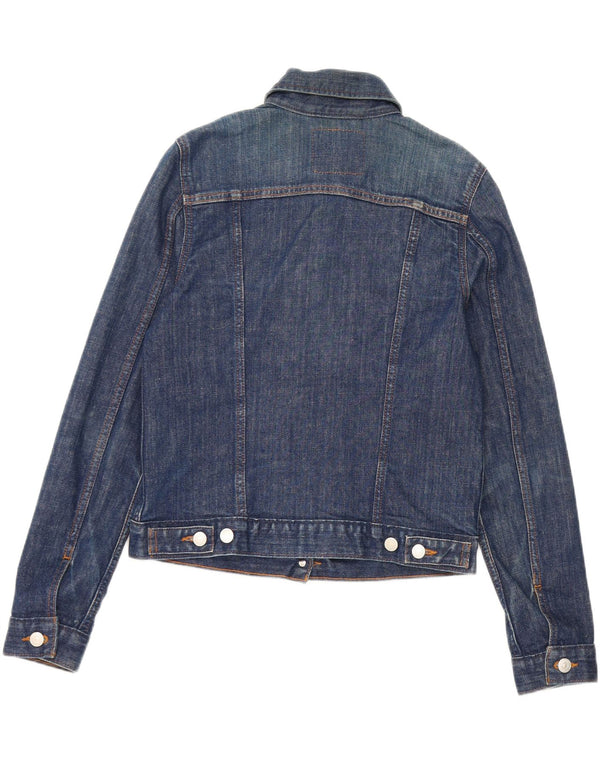 Levi's Womens Crop Denim Jacket UK 12 Medium Blue