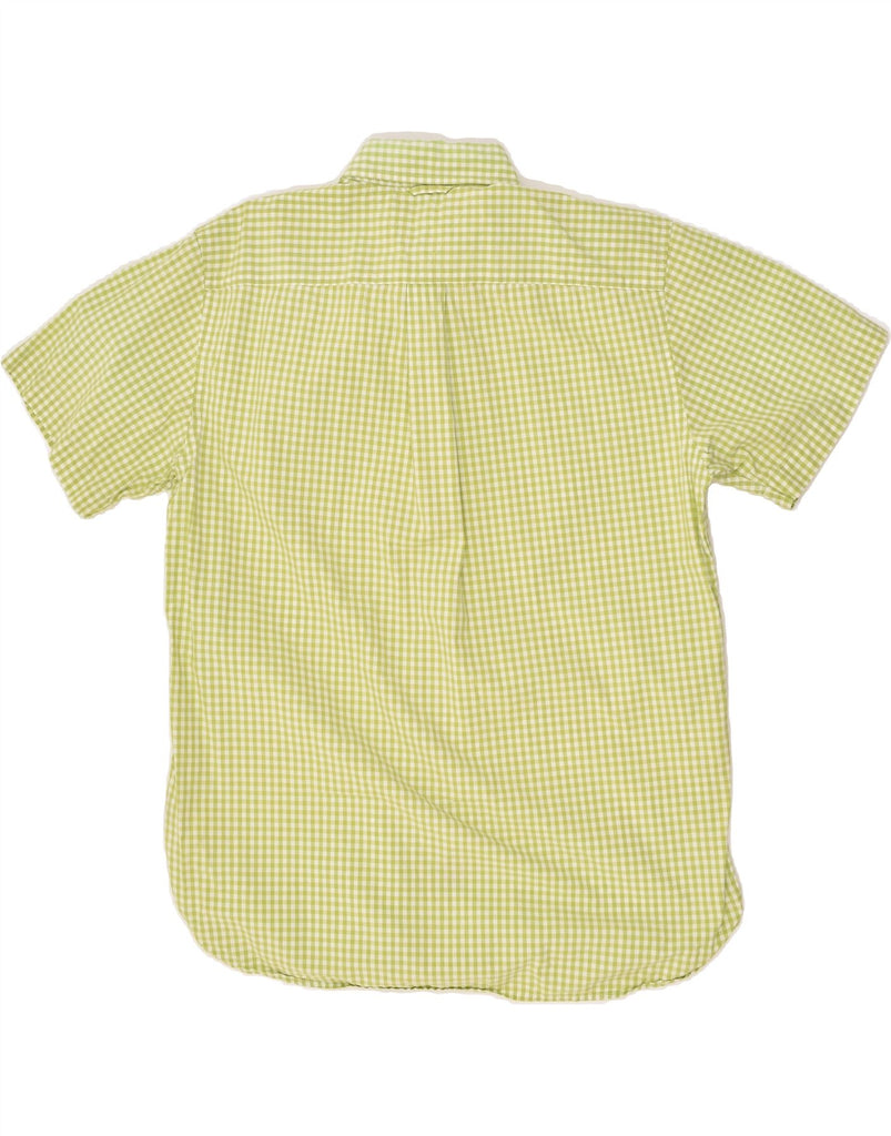 TOMMY HILFIGER Mens Short Sleeve Shirt Large Green Gingham Cotton | Vintage Tommy Hilfiger | Thrift | Second-Hand Tommy Hilfiger | Used Clothing | Messina Hembry 