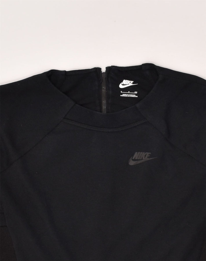 NIKE Womens Loose Fit Sweatshirt Jumper UK 10 Small Black | Vintage Nike | Thrift | Second-Hand Nike | Used Clothing | Messina Hembry 