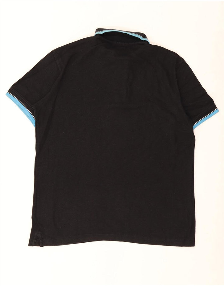 Fila Mens Polo Shirt IT 50 Medium Black Cotton