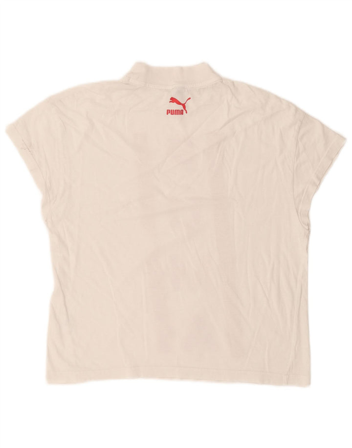 Puma Womens Graphic T-Shirt Top UK 10 Small White