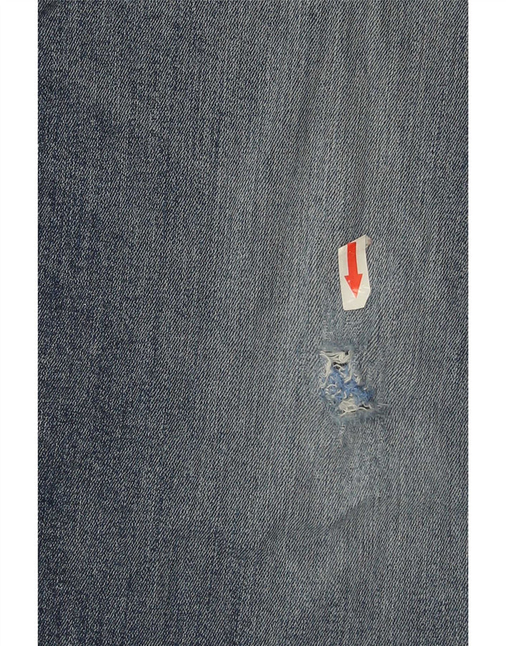 Trussardi Mens Distressed Cropped Jeans IT 51 Large W37 L26 Blue
