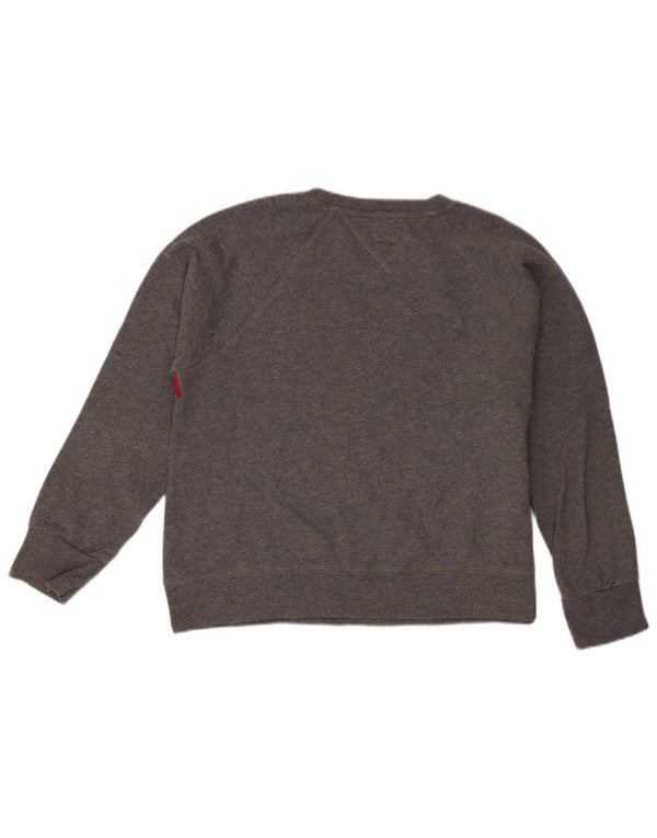 Tommy Hilfiger Womens Sweatshirt Jumper UK 16 Large Grey Colourblock