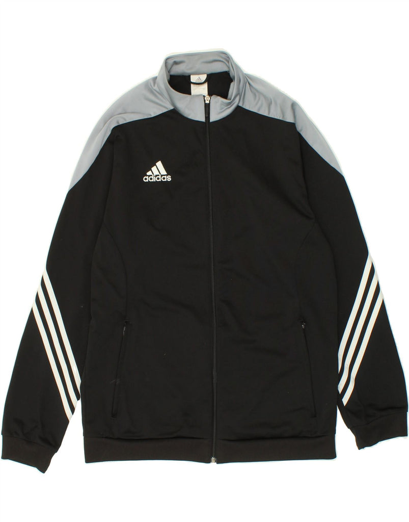 ADIDAS Mens Tracksuit Top Jacket Large Black Colourblock Polyester Vintage Adidas and Second-Hand Adidas from Messina Hembry 