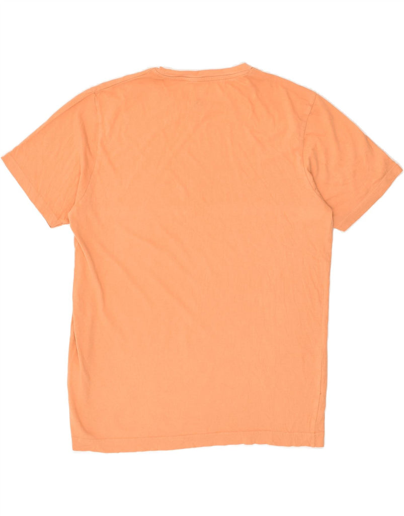 DACK'S Mens Graphic T-Shirt Top Medium Orange Cotton | Vintage Dack's | Thrift | Second-Hand Dack's | Used Clothing | Messina Hembry 