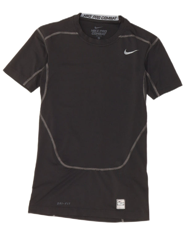 Nike Mens Compression T-Shirt Top Small Black Polyester