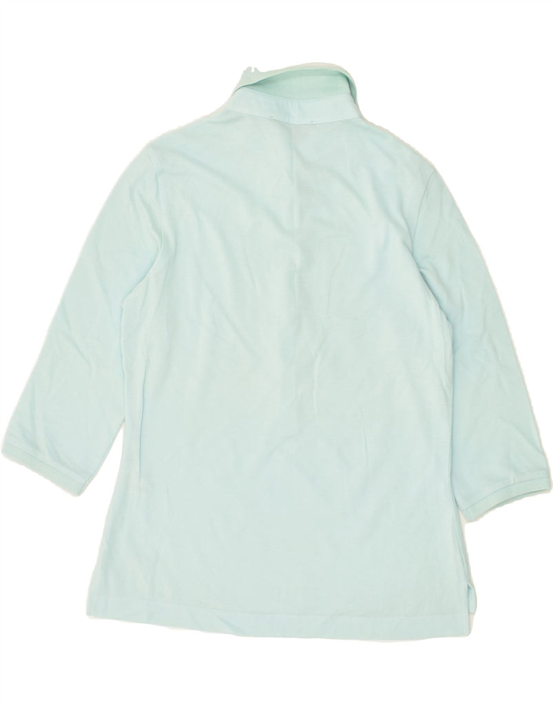 HUGO BOSS Womens 3/4 Sleeve Polo Shirt UK 10 Small Turquoise Cotton Vintage Hugo Boss and Second-Hand Hugo Boss from Messina Hembry 