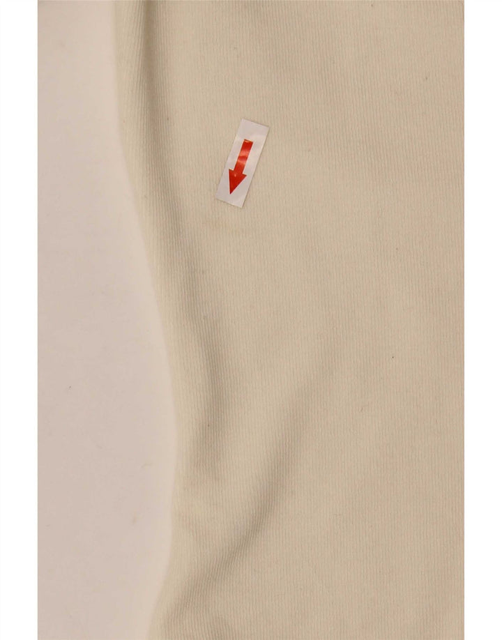 Zara Womens Long Sleeve Bodysuit UK 12 Medium Off White