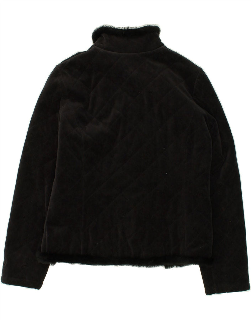 FERAUD Womens Bomber Jacket UK 12 Medium Black Polyester | Vintage Feraud | Thrift | Second-Hand Feraud | Used Clothing | Messina Hembry 