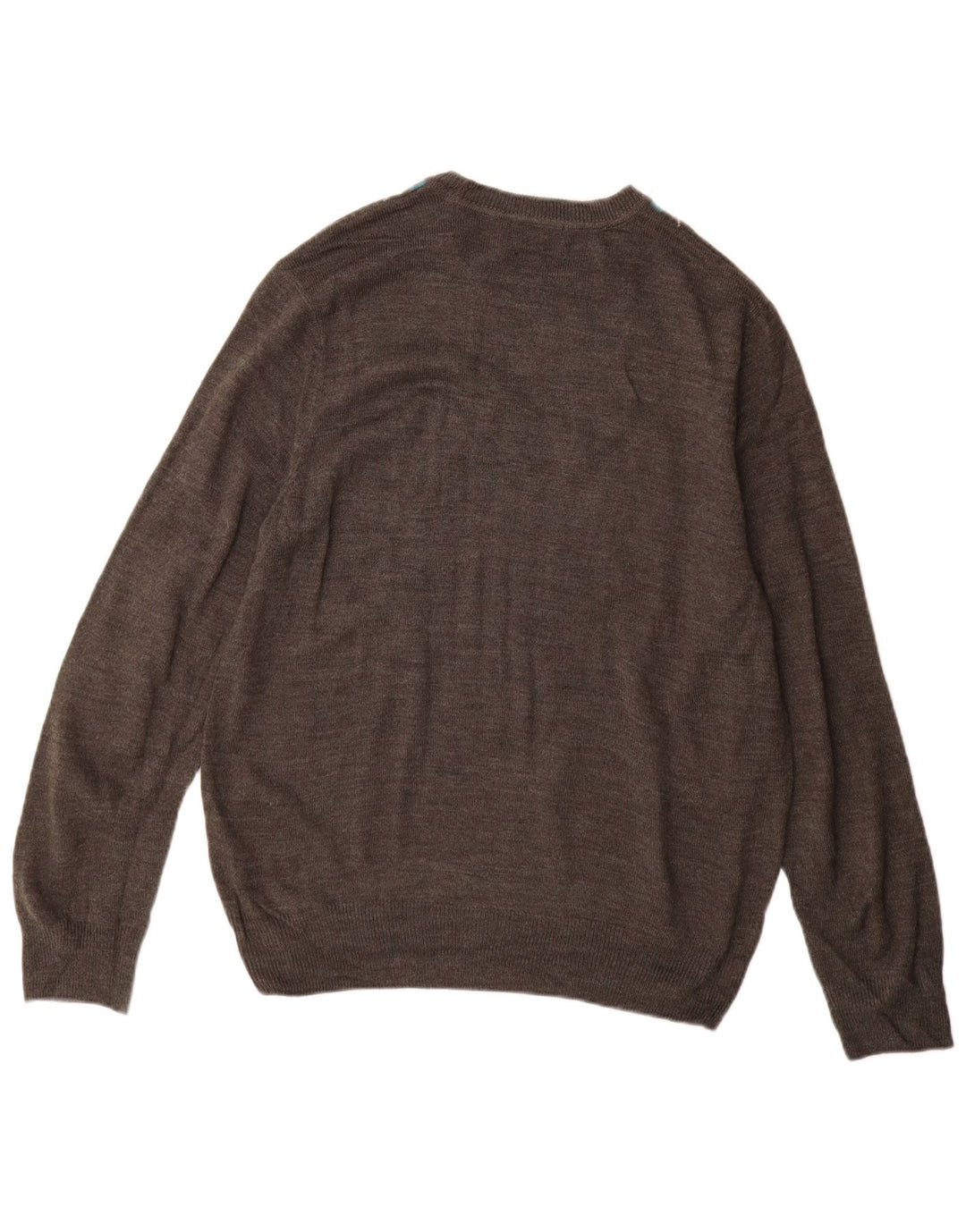 Dockers Mens Crew Neck Jumper Sweater Medium Grey Argyle/Diamond Acrylic