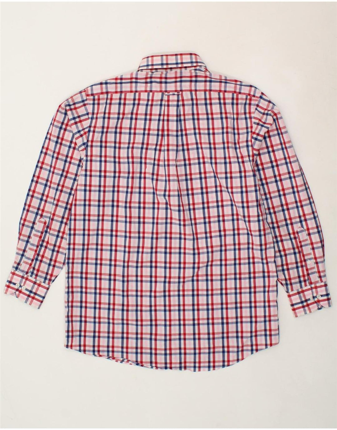 IZOD Mens Classic Fit Shirt Size 15 1/2 Medium Pink Check Cotton Vintage Izod and Second-Hand Izod from Messina Hembry 