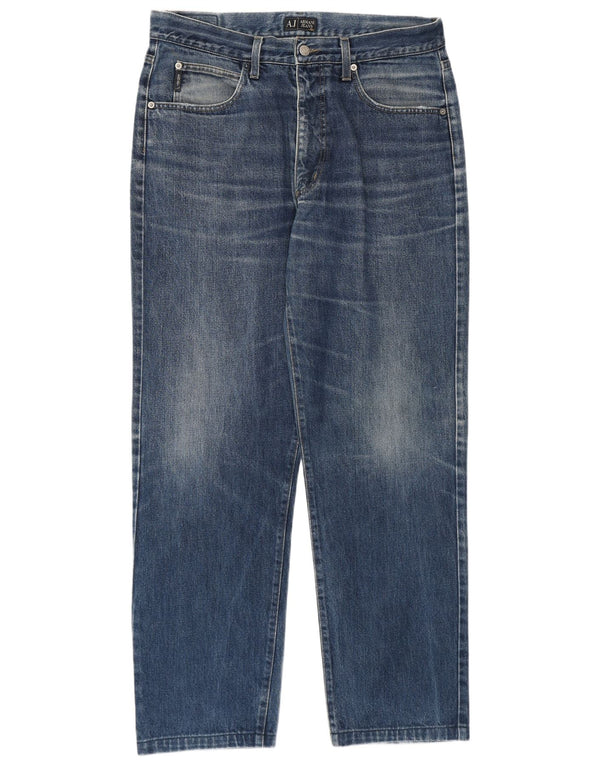 Armani Mens Straight Jeans W36 L31 Blue