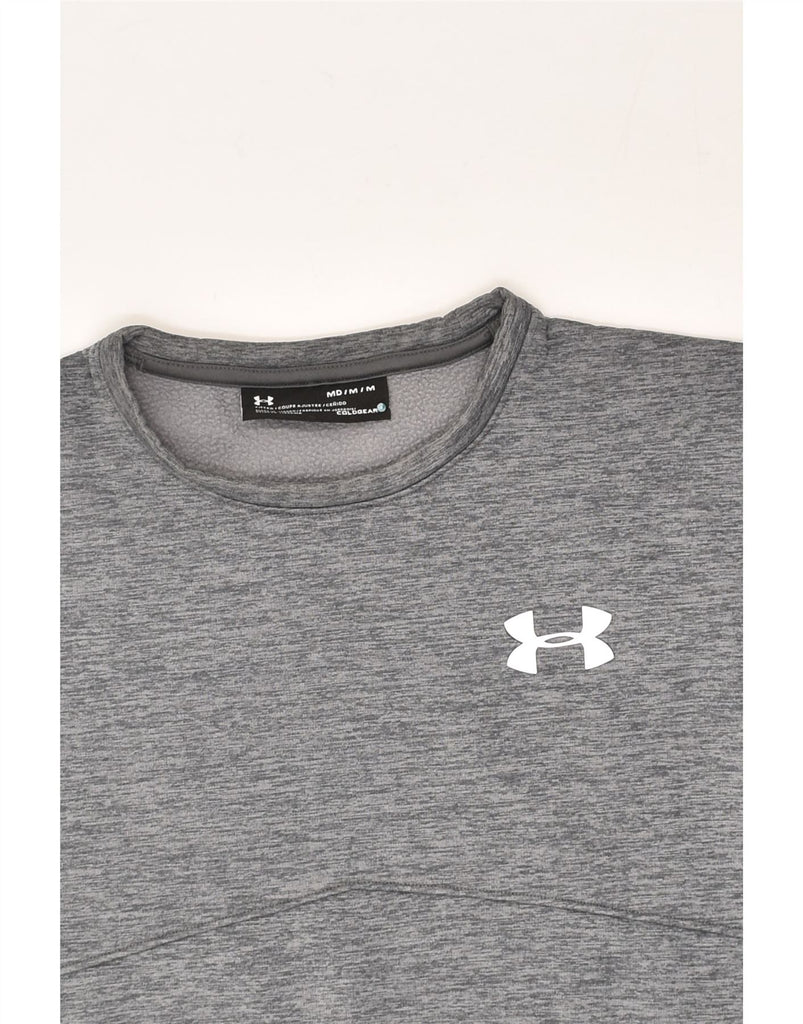 UNDER ARMOUR Mens Sweatshirt Jumper Medium Grey Flecked Cotton | Vintage Under Armour | Thrift | Second-Hand Under Armour | Used Clothing | Messina Hembry 