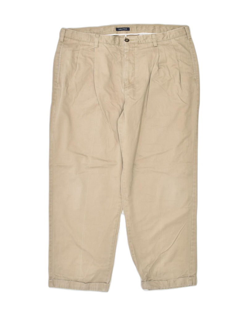 NAUTICA Mens Pegged Chino Trousers W38 L32 Beige Cotton | Vintage | Thrift | Second-Hand | Used Clothing | Messina Hembry 