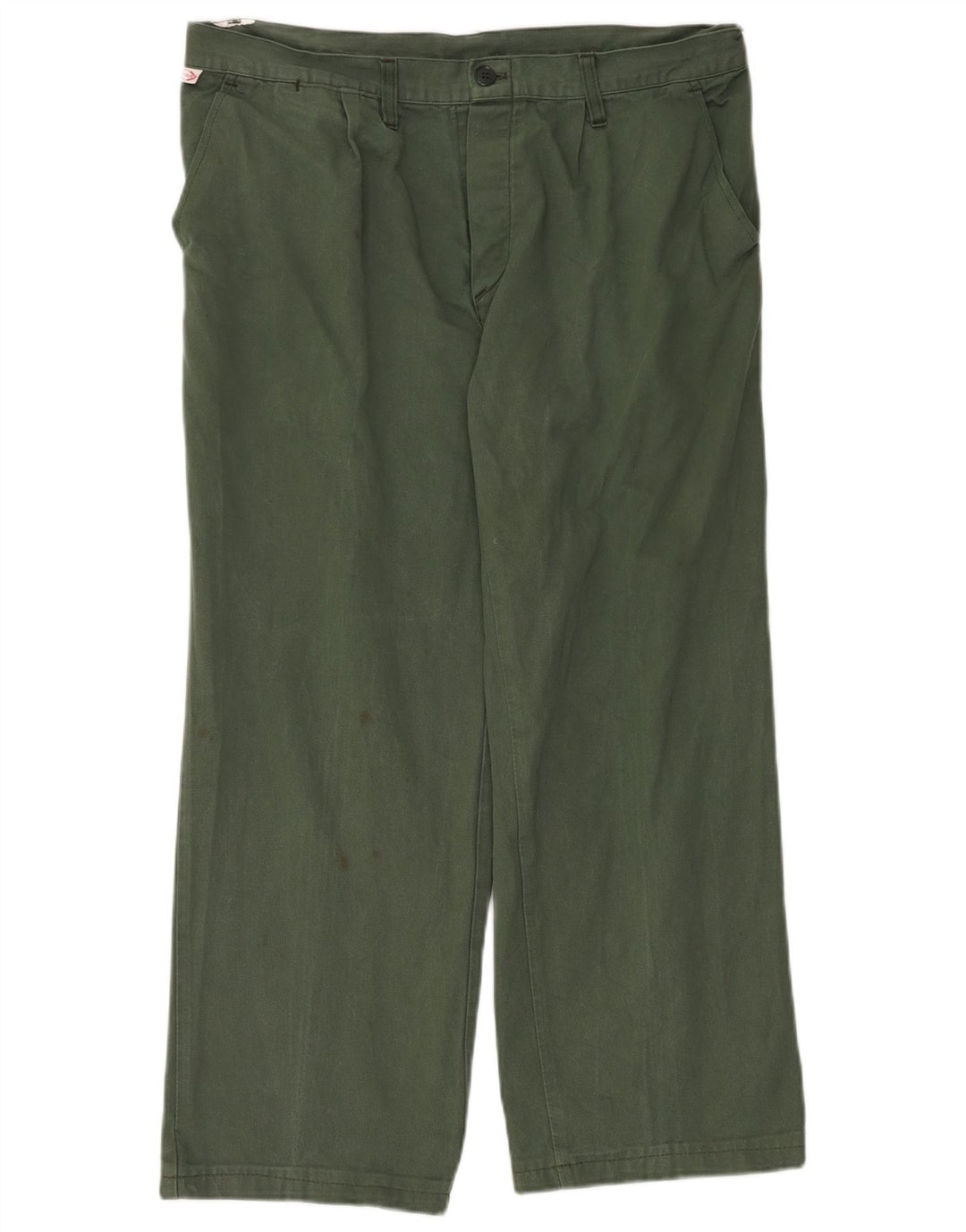 VINTAGE Mens Straight Chino Trousers W38 L30 Green