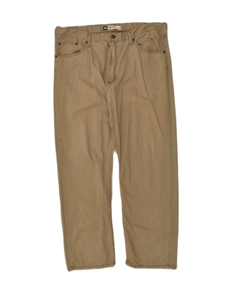 LEE Mens Straight Casual Trousers W40 L31 Beige Cotton | Vintage Lee | Thrift | Second-Hand Lee | Used Clothing | Messina Hembry 