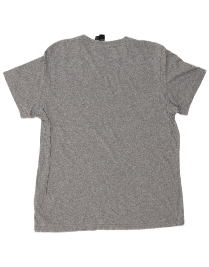 ADIDAS Mens Graphic T-Shirt Top Large Grey Cotton