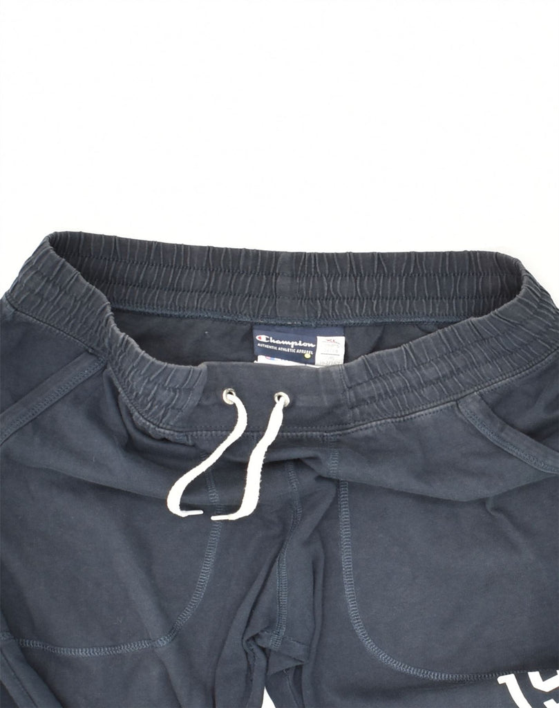 CHAMPION Girls Tracksuit Trousers Joggers 13-14 Years XL Navy Blue Cotton | Vintage Champion | Thrift | Second-Hand Champion | Used Clothing | Messina Hembry 