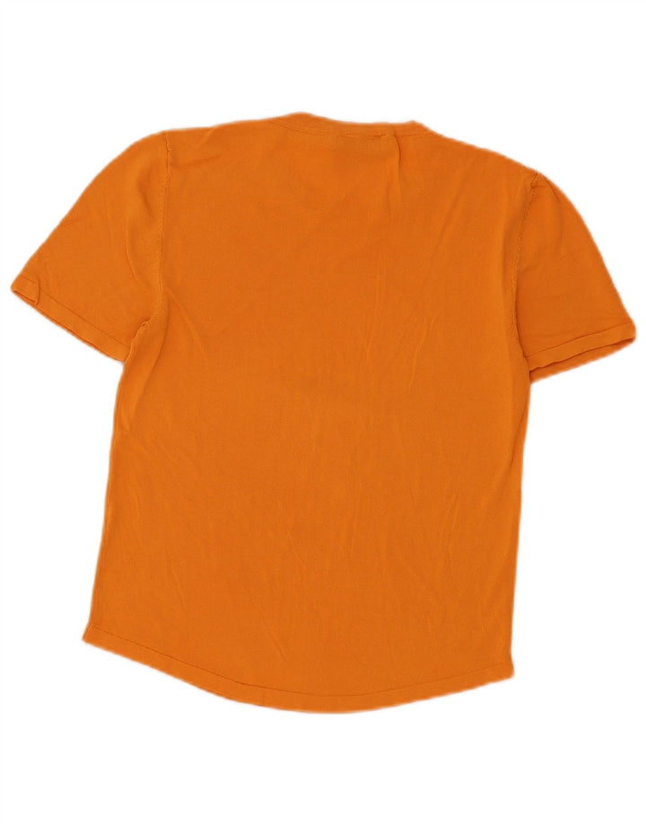 Zara Womens T-Shirt Top UK 12 Medium Orange
