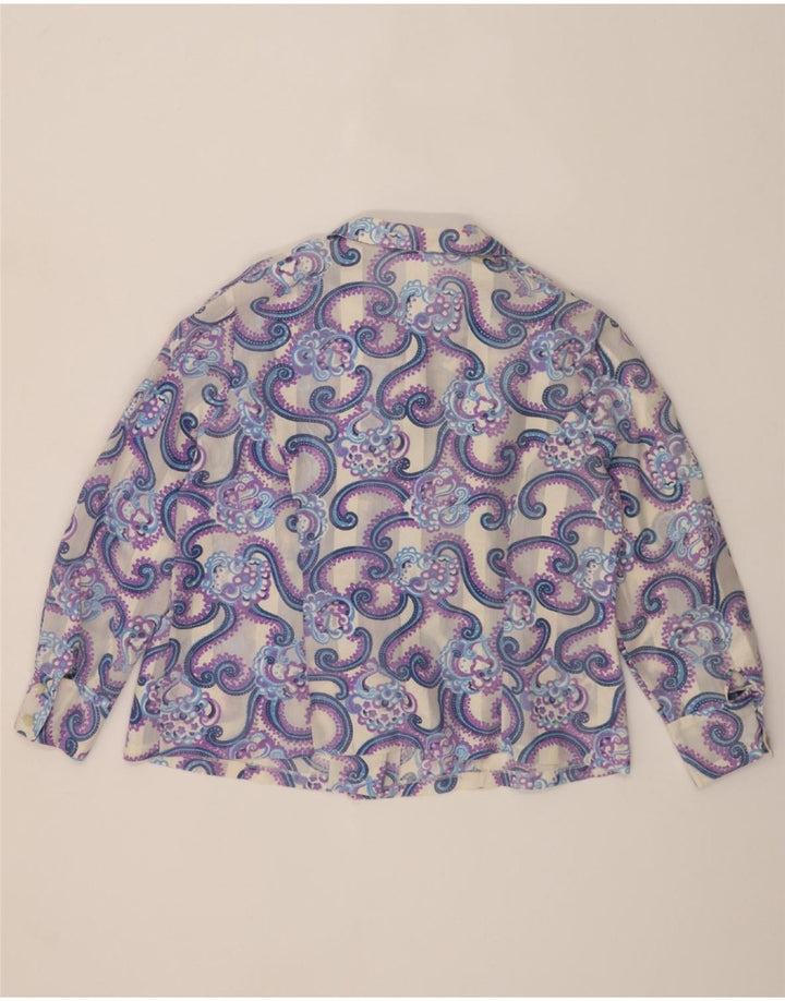 VINTAGE Womens Shirt EU 48 2XL Purple Paisley Vintage Vintage and Second-Hand Vintage from Messina Hembry 