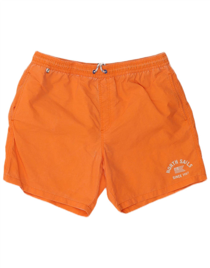NORTH SAILS Mens Swimming Shorts Large  Orange Polyamide