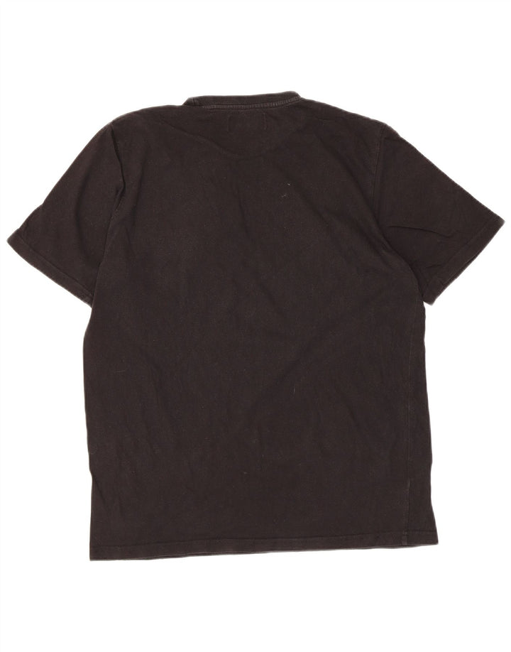 Fred Perry Mens Graphic T-Shirt Top Medium Black Cotton