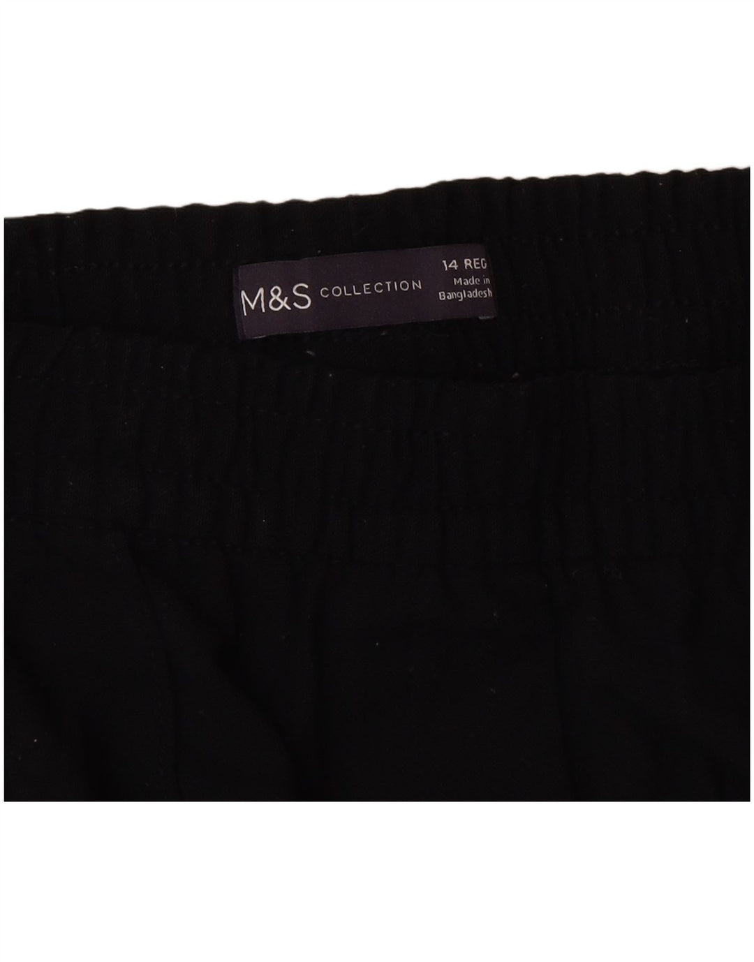 Marks & Spencer Womens Tracksuit Trousers UK 14 Medium Black Polyester