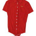 Cesare Paciotti 4US Womens Shirt Bodysuit IT 40 Small Red Cotton