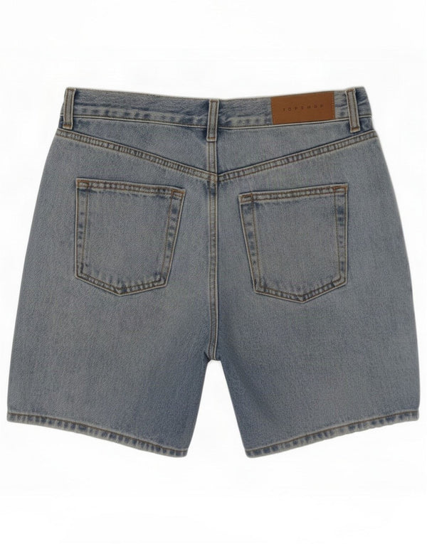 Topshop Womens Denim Shorts UK 12 Medium W32 Blue Cotton