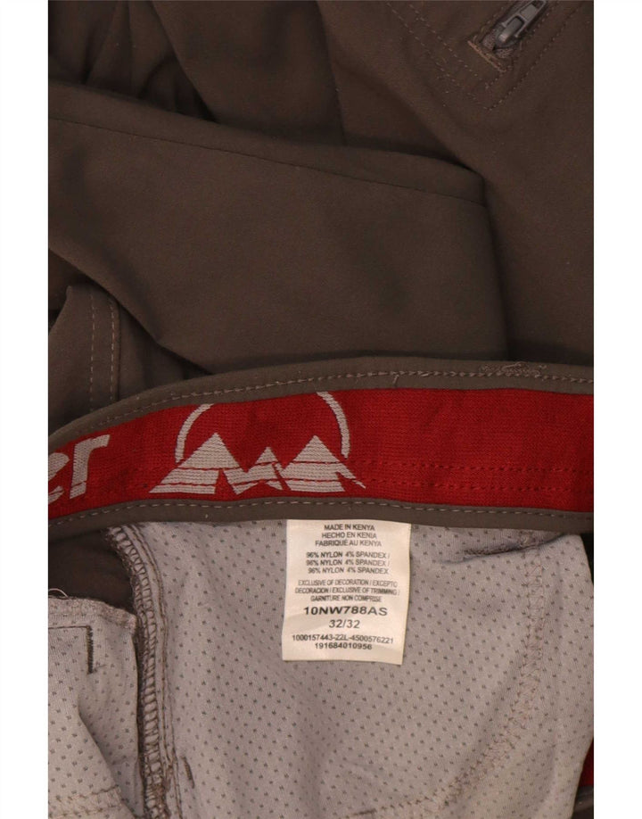Wrangler Mens Straight Cargo Trousers W32 L32 Khaki Nylon