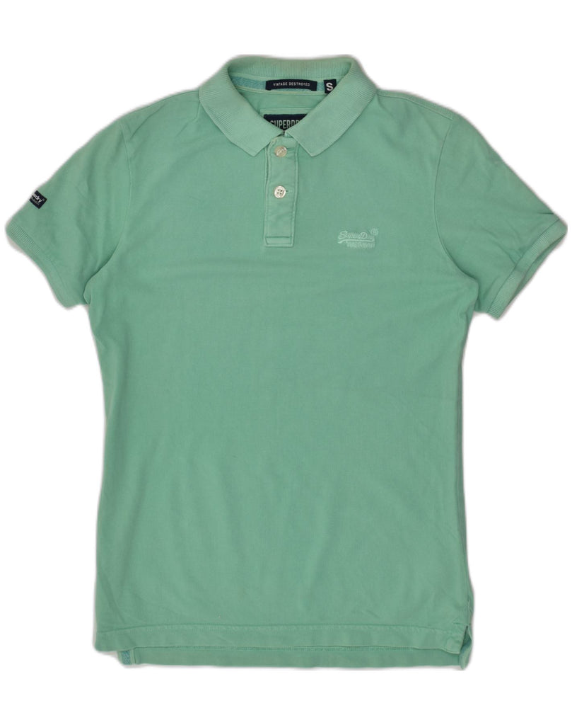 SUPERDRY Mens Polo Shirt Small Green Cotton | Vintage Superdry | Thrift | Second-Hand Superdry | Used Clothing | Messina Hembry 