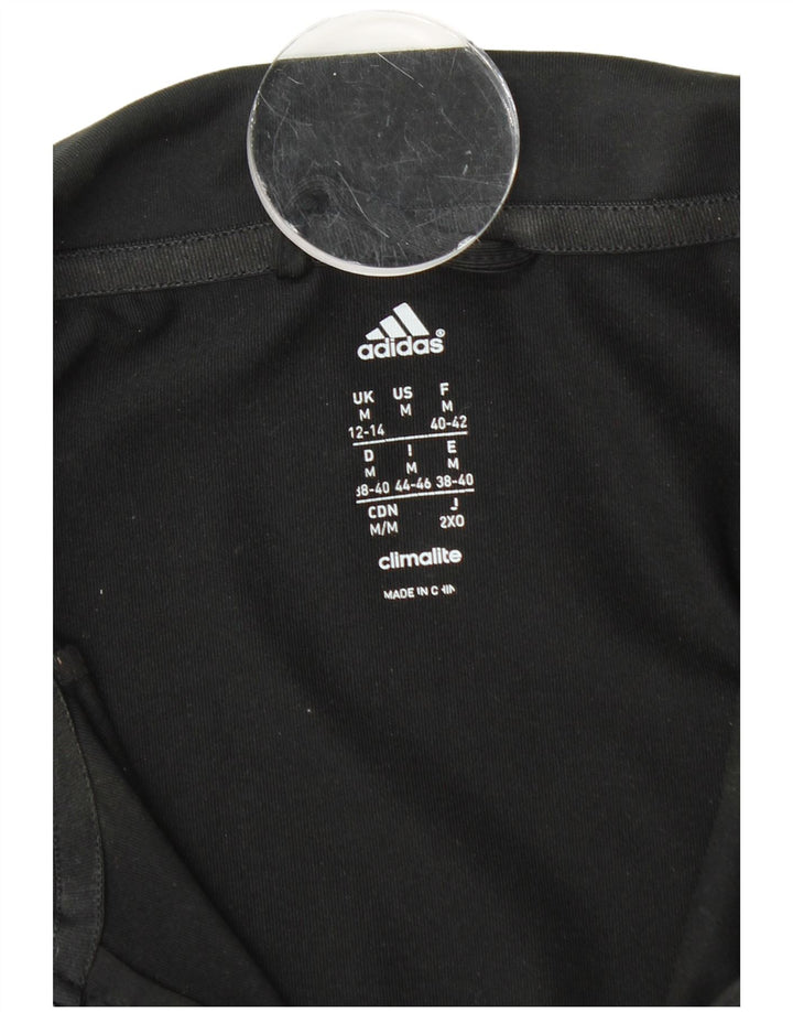 Adidas Womens Climalite Tracksuit Top Jacket UK 12/14 Medium Black