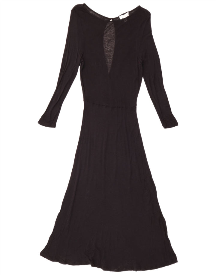 White Label Womens Long Sleeve Maxi Dress UK 8 Small Black