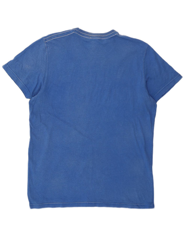 Abercrombie & Fitch Mens Muscle Graphic T-Shirt Top XL Blue Cotton