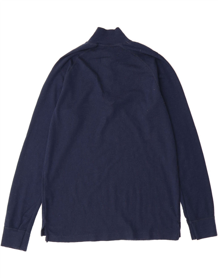 MOUNTAIN WAREHOUSE Womens Zip Neck Jumper Sweater UK 16 Large Navy Blue Vintage Mountain Warehouse and Second-Hand Mountain Warehouse from Messina Hembry 