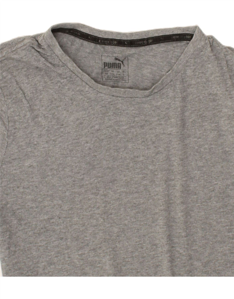 PUMA Mens T-Shirt Top Small Grey | Vintage Puma | Thrift | Second-Hand Puma | Used Clothing | Messina Hembry 