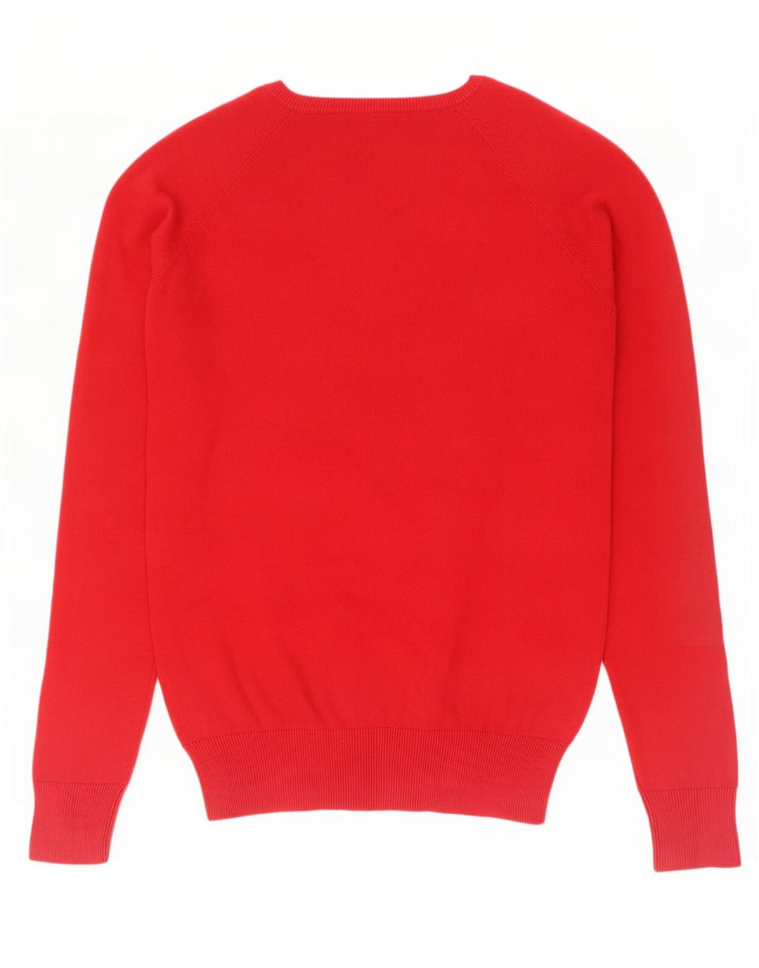 Zara Womens V-Neck Jumper Sweater UK 12 Medium Red