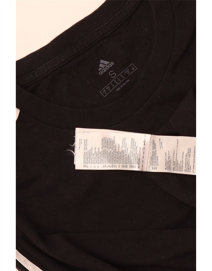 Adidas Mens T-Shirt Top Small Black Cotton