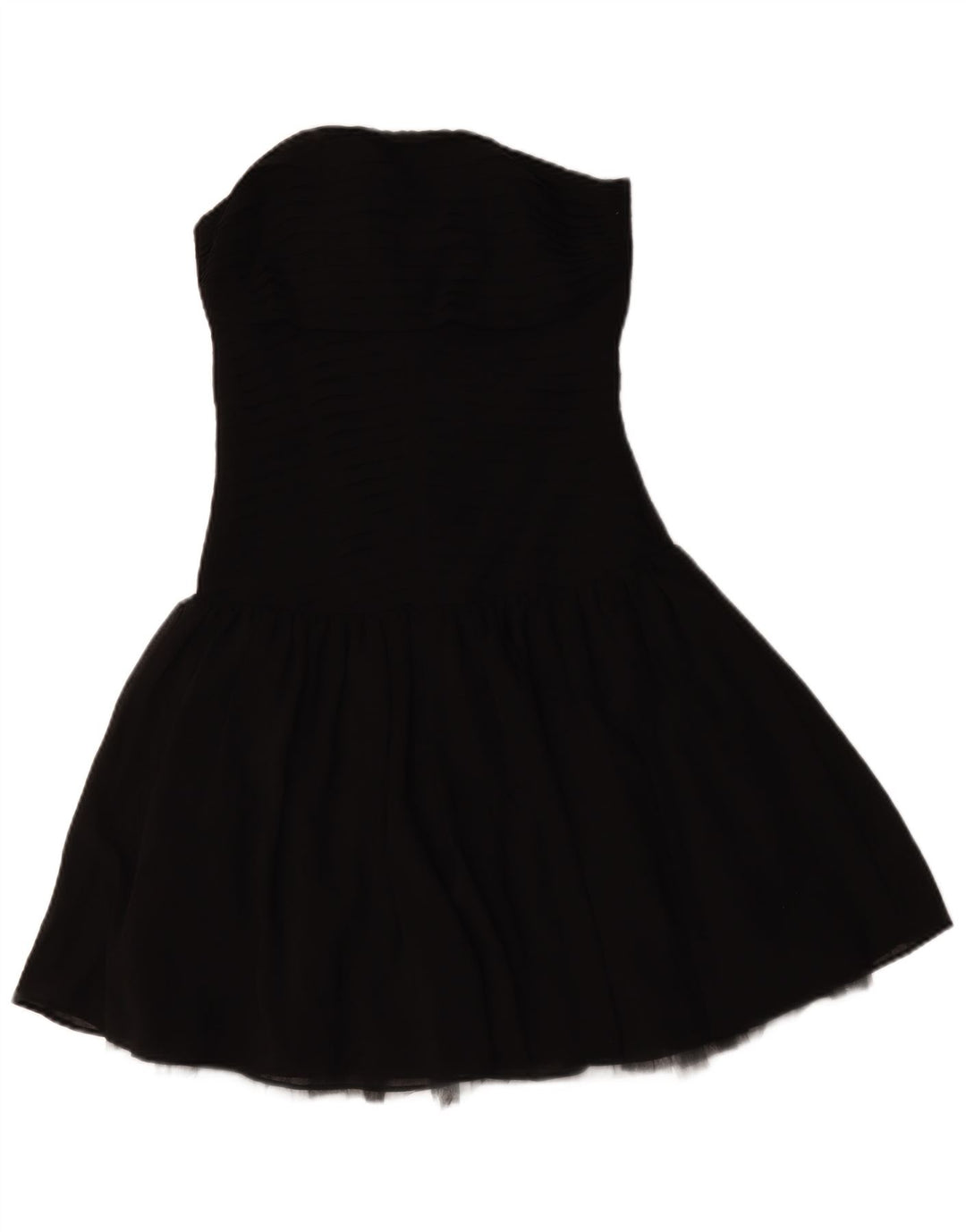 Zara Womens Strapless Dress UK 8 Small Black Polyester