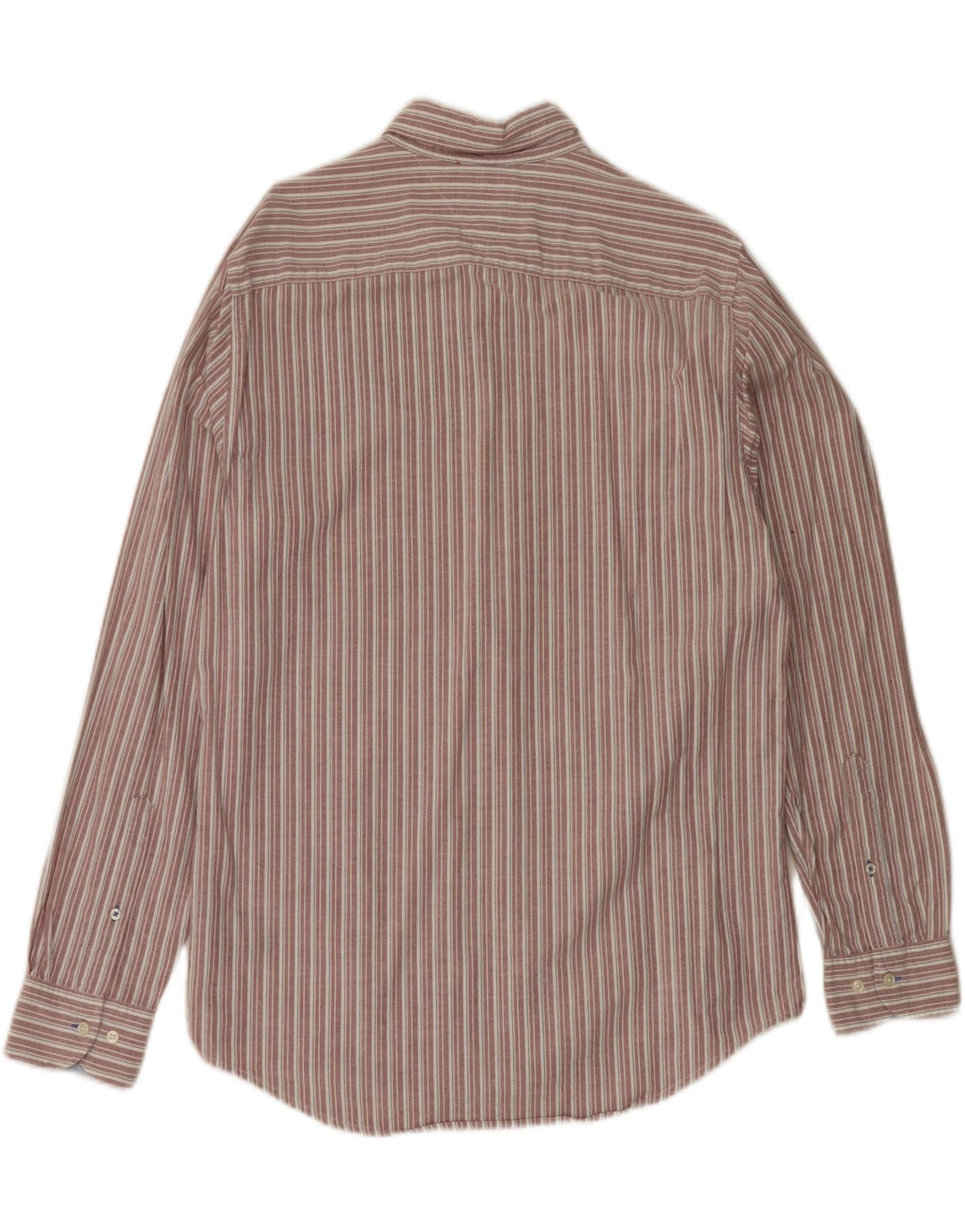 Tommy Hilfiger Mens Shirt Large Red Striped Cotton